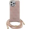 Guess GUHCP15LHC4SEP iPhone 15 Pro 6.1różowy/pink hardcase Crossbody Cord 4G Print
